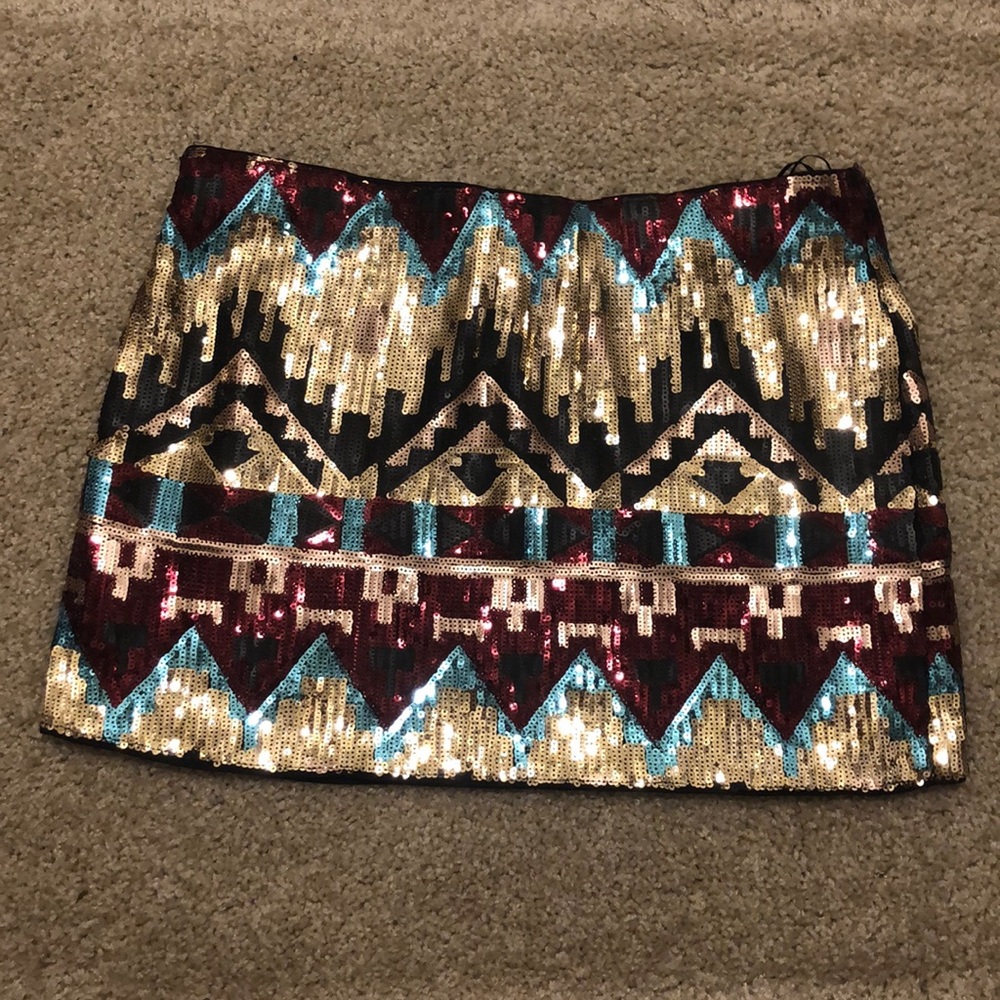 Sequin mini skirt